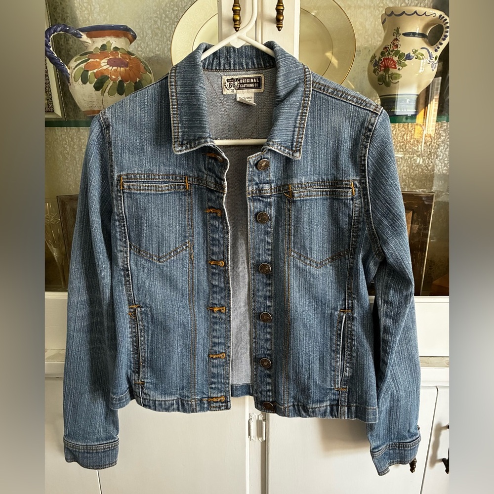 Route 66 Medium Wash Denim Jean Jacket Small